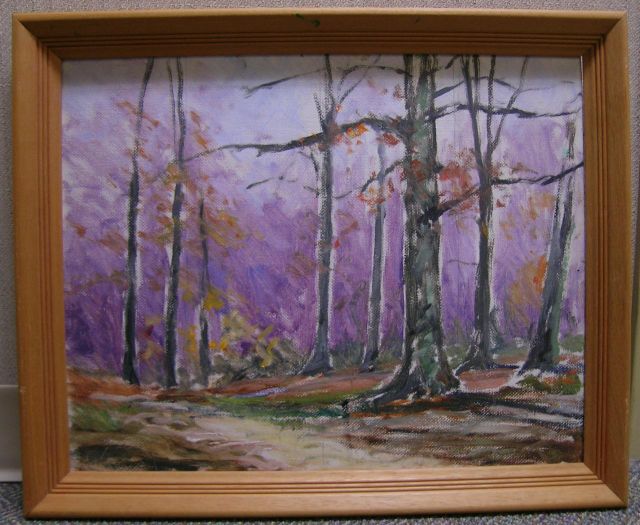 Appraisal: Frank Hunter - IN x oil on board fall landscape