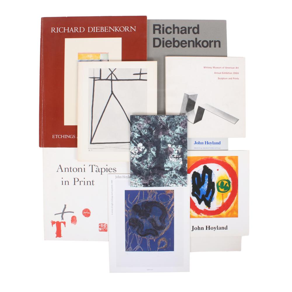 Appraisal: DIEBENKORN HOYLAND T PIES AND OTHERS EXHIBITION CATALOGS AND ART