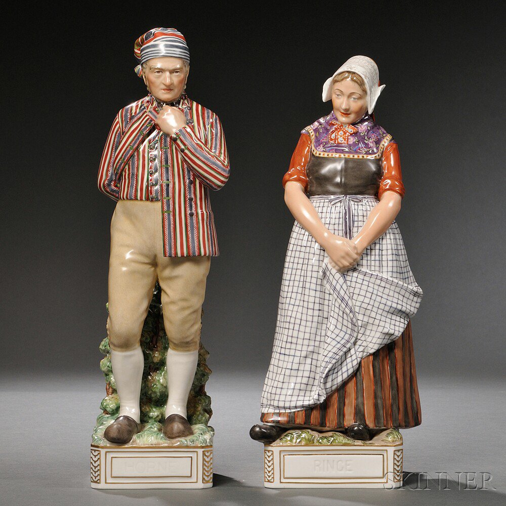 Appraisal: Two Royal Copenhagen Porcelain Figures Denmark th century each polychrome