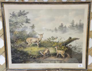 Appraisal: Currier Ives colored lithograph The Home of the Deer Morning