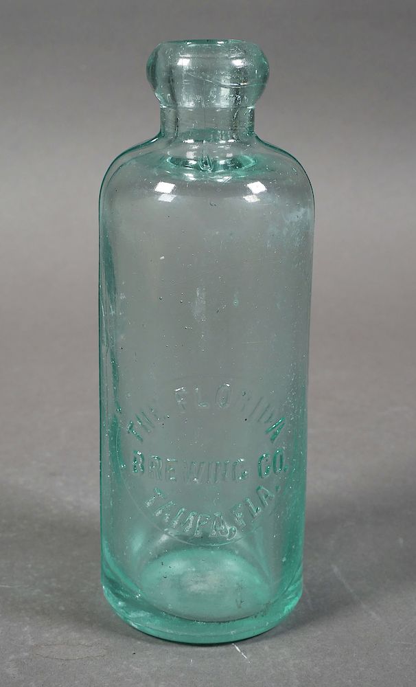 Appraisal: Tampa Blob-top Glass Beer or Soda Bottle Antique heavy glass