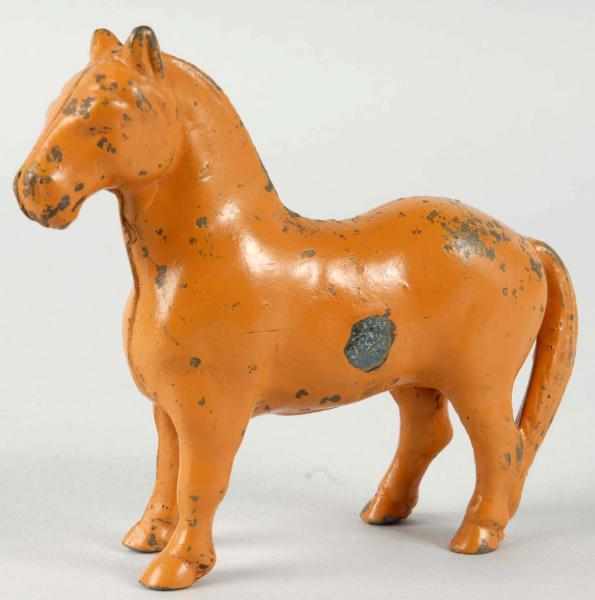 Appraisal: Cast Iron Pony Still Bank Description Manufactured by Arcade Orange