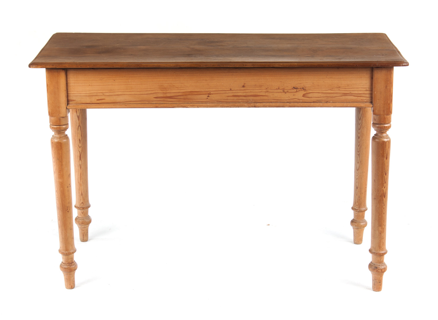 Appraisal: Victorian scrubbed pine table th century flat top with molded