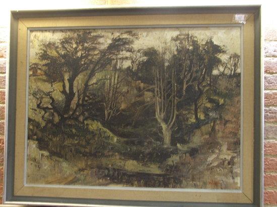 Appraisal: JAMES WATT b - A wooded landscape signed oils on