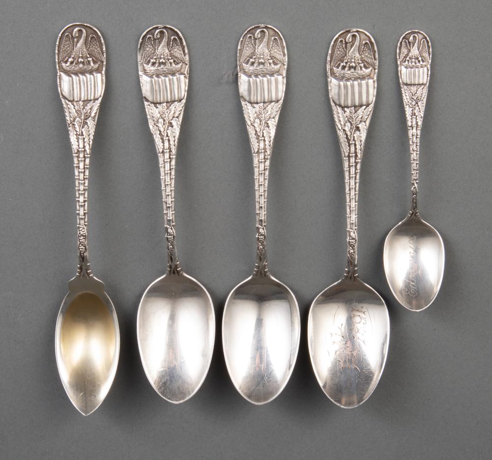 Appraisal: Group of New Orleans Sterling Silver Souvenir Spoons c Wm