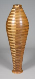 Appraisal: D Khosravi Wood Floor Vase D Khosravi Wood Floor Vase