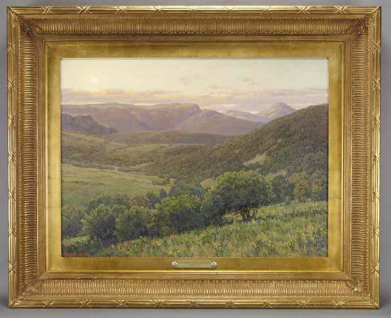 Appraisal: Stapleton Kearns ''View of McDonald ObservatoryRoad-Fort Davis Texas'' oil painting