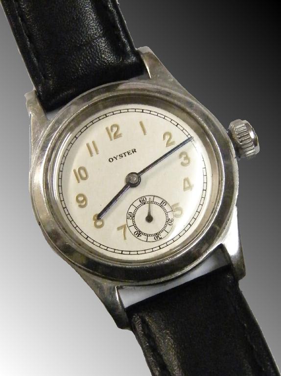 Appraisal: Early Oyster Watch Co stainless steel mid-size wristwatch the silvered