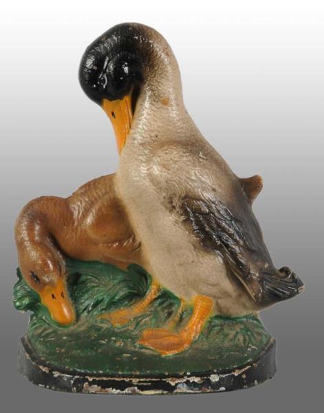 Appraisal: Cast Iron Two Ducks Doorstop Description Made by Hubley numbered