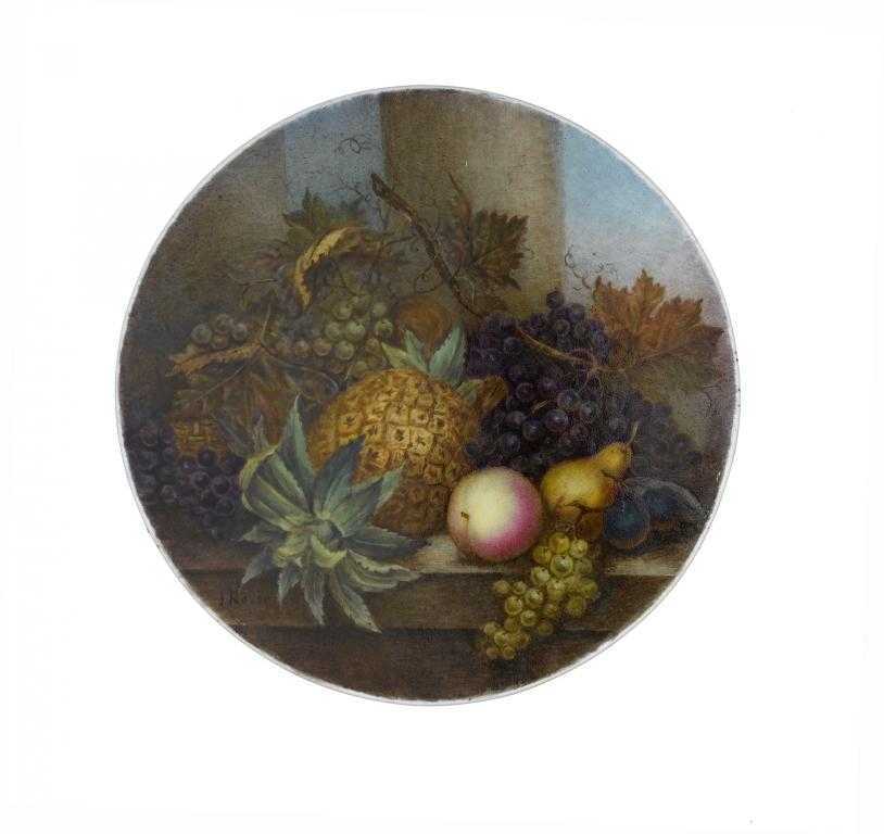 Appraisal: AN ENGLISH PORCELAIN PLAQUE painted by J Rouse signed with