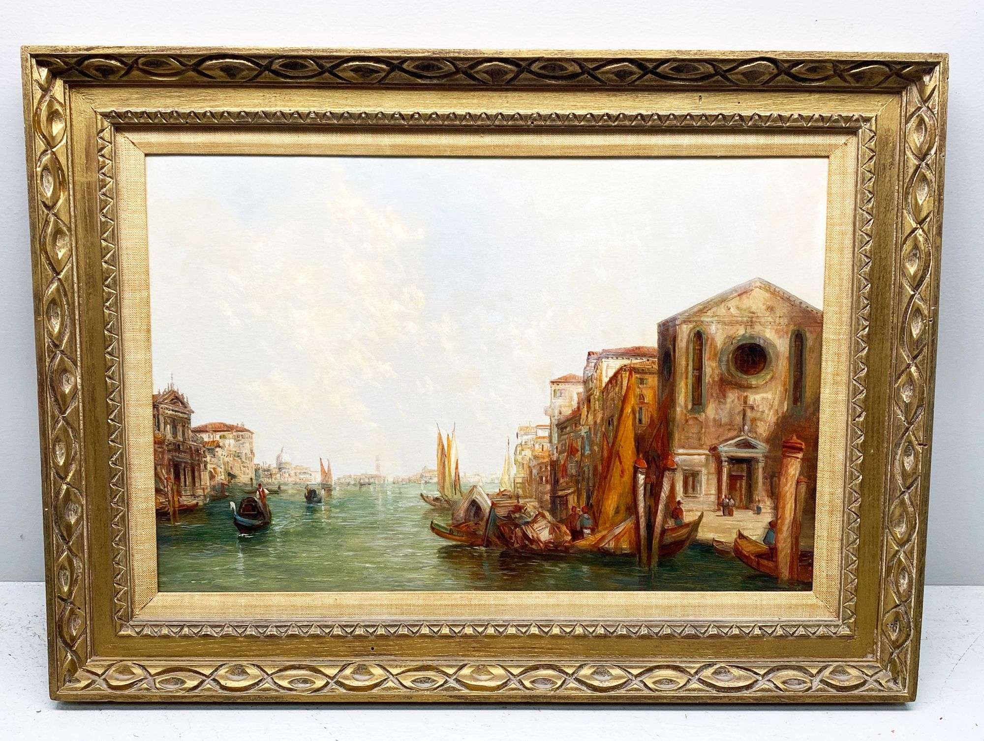 Appraisal: Alfred Pollentine - Oil on Canvas Painting Venice Canal by