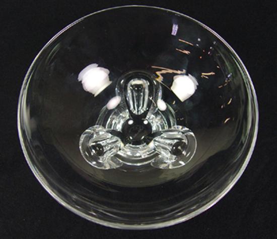 Appraisal: Signed Steuben Bowl in Colorless Glass Signed Steuben in cursive