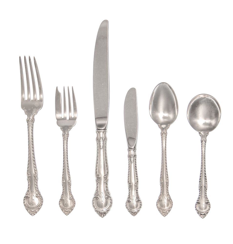 Appraisal: An American Silver Flatware Service An American Silver Flatware Service