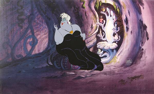 Appraisal: A Walt Disney celluloid from The Little Mermaid gouache on