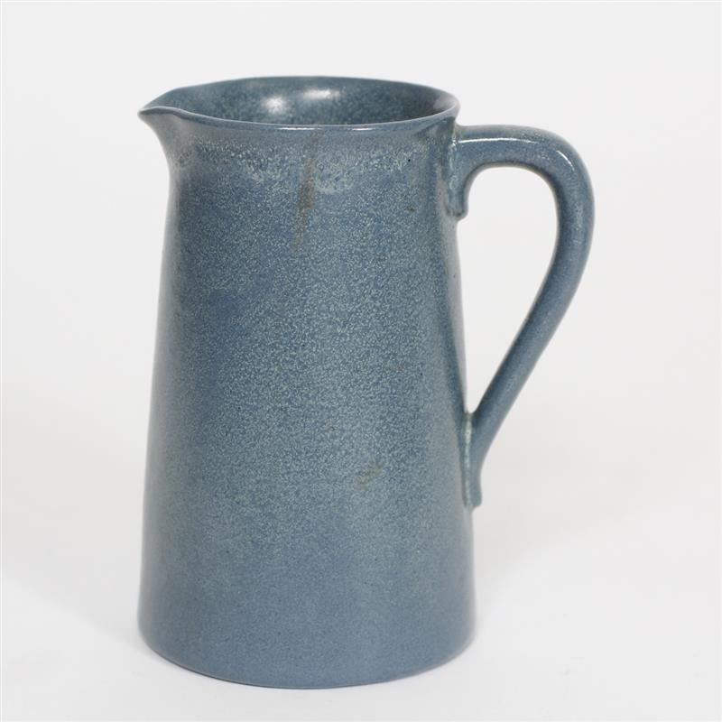 Appraisal: Saturday Evening Girls Blue Glazed American Art Pottery Pitcher Labeled