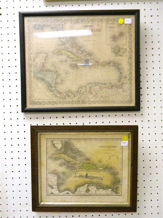 Appraisal: Two West Indies Maps framed one published by ''A Finley