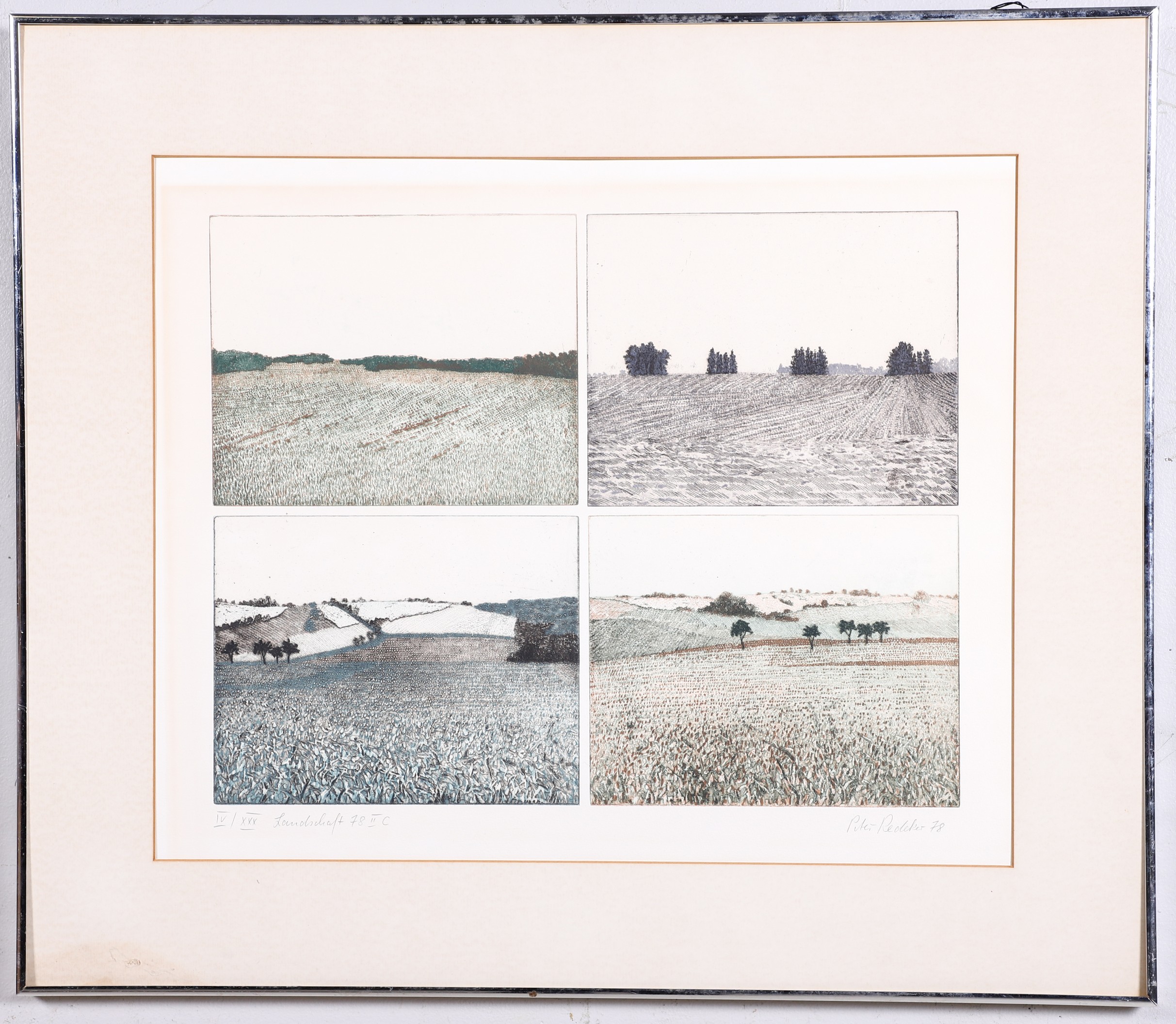 Appraisal: Peter Redeker German b Etching Landschaft plate etching on paper