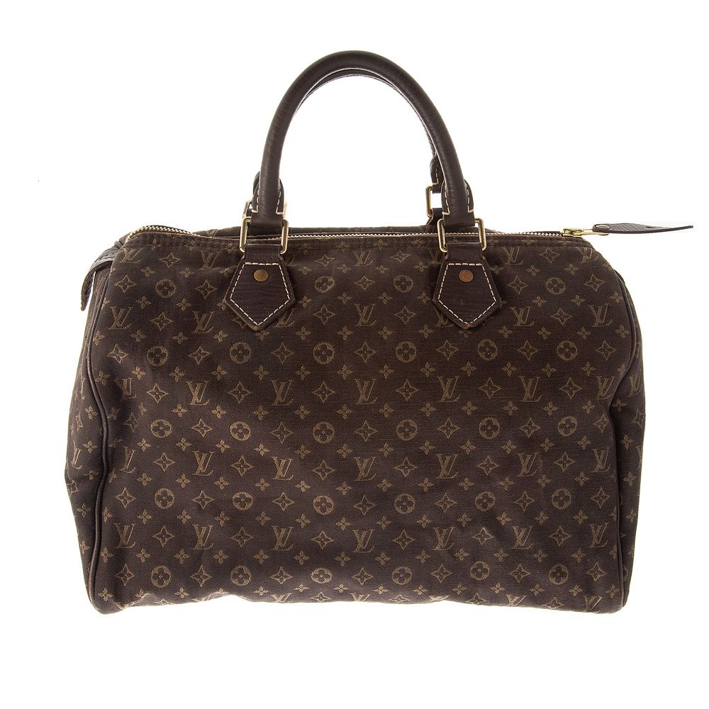 Appraisal: A Louis Vuitton Monogram Idylle Speedy A brown and tan