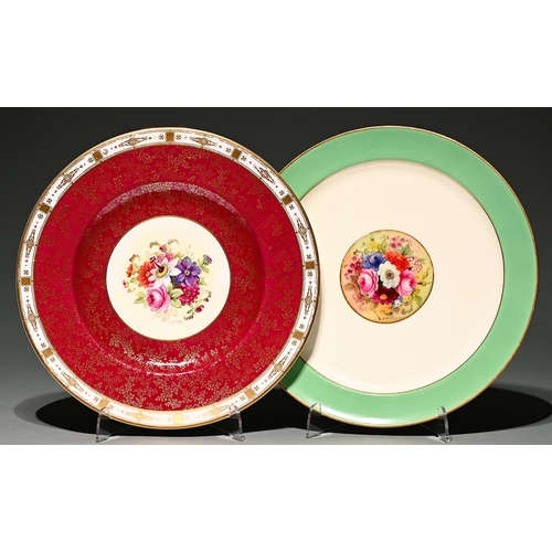 Appraisal: Two Royal Worcester plates and each painted with a central