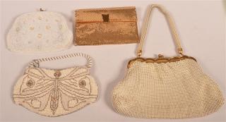 Appraisal: Four Ladies Mesh and Beaded Handbags to w