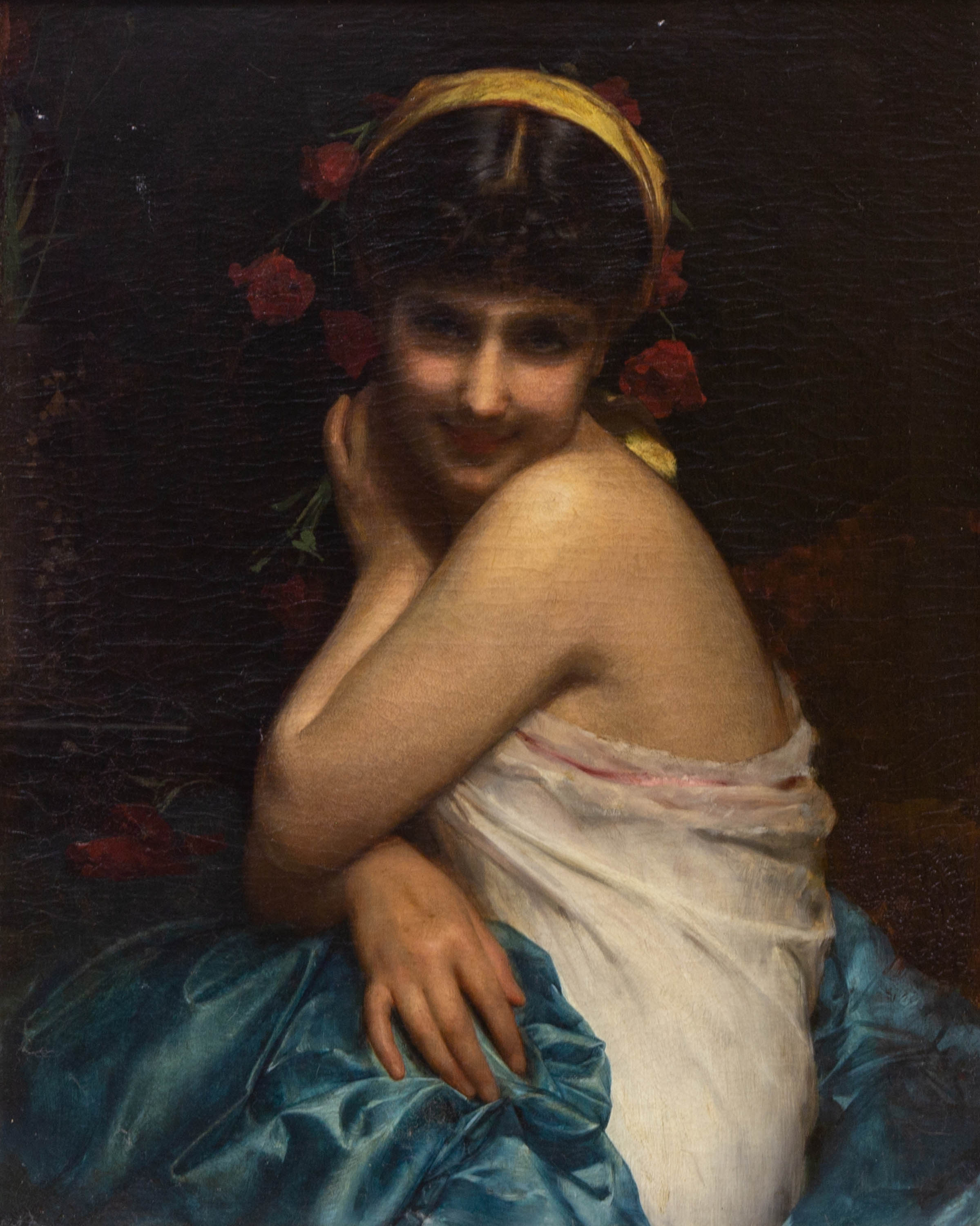 Appraisal: ADOLPHE PIOT FRENCH - PORTRAIT OF A YOUNG GIRL oil