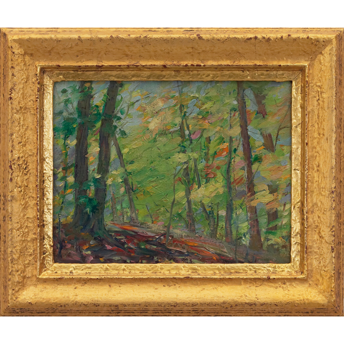 Appraisal: William Wiessler Jr American - Forest Landscape oil on board