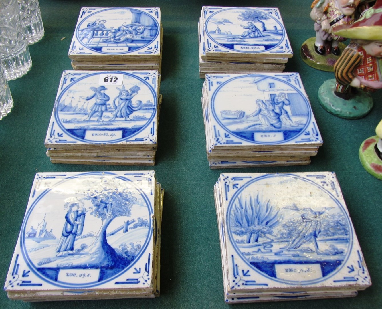 Appraisal: A group of thirty nine Dutch Delft blue and white