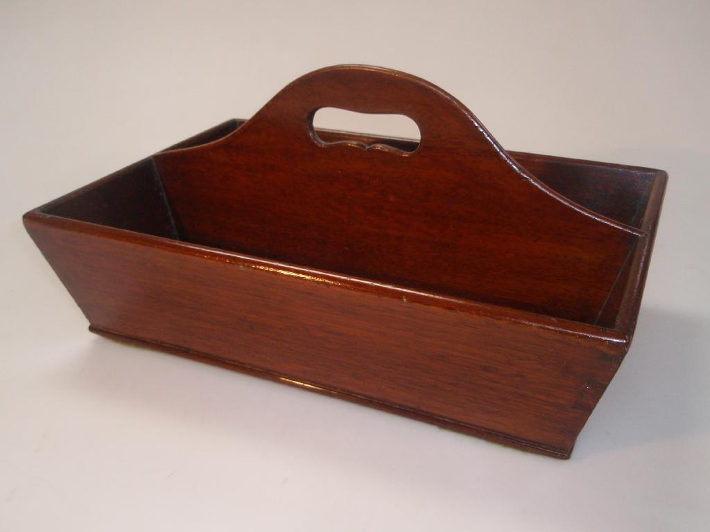 Appraisal: A Georgian mahogany cutlery tray