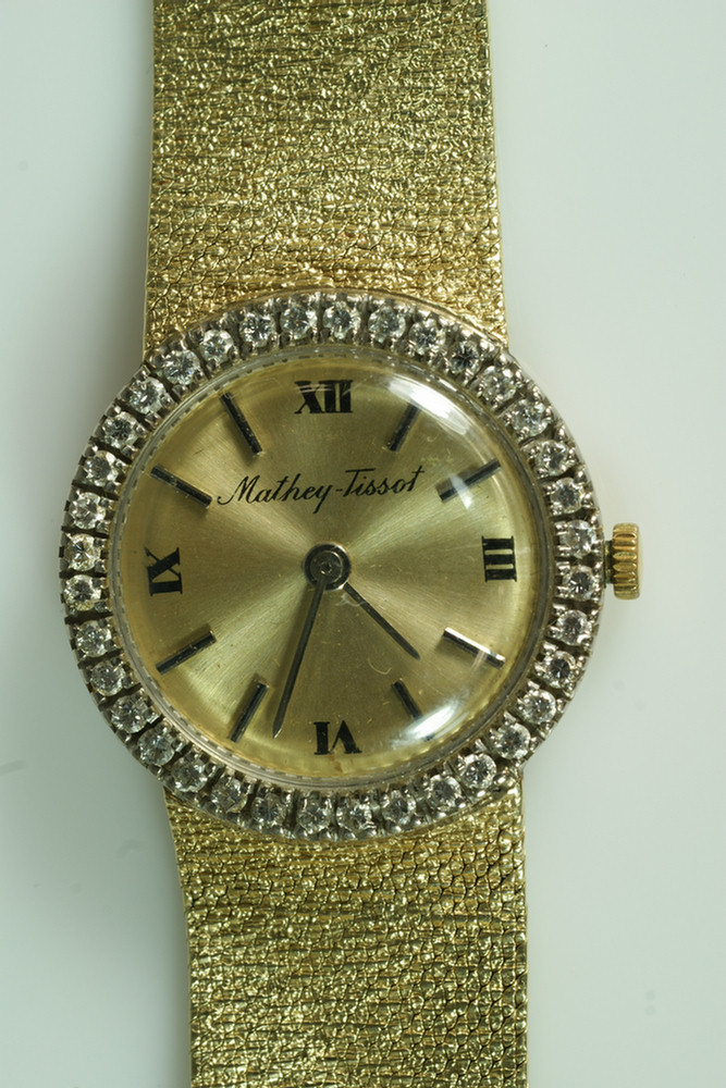 Appraisal: K YG Matthey Tissot ladies wrist watch jewel unadjusted movement