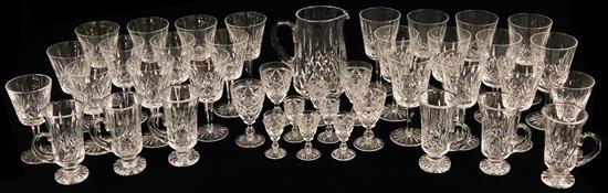 Appraisal: GLASS Waterford and Stuart forty pieces stemware and pitcher thirty