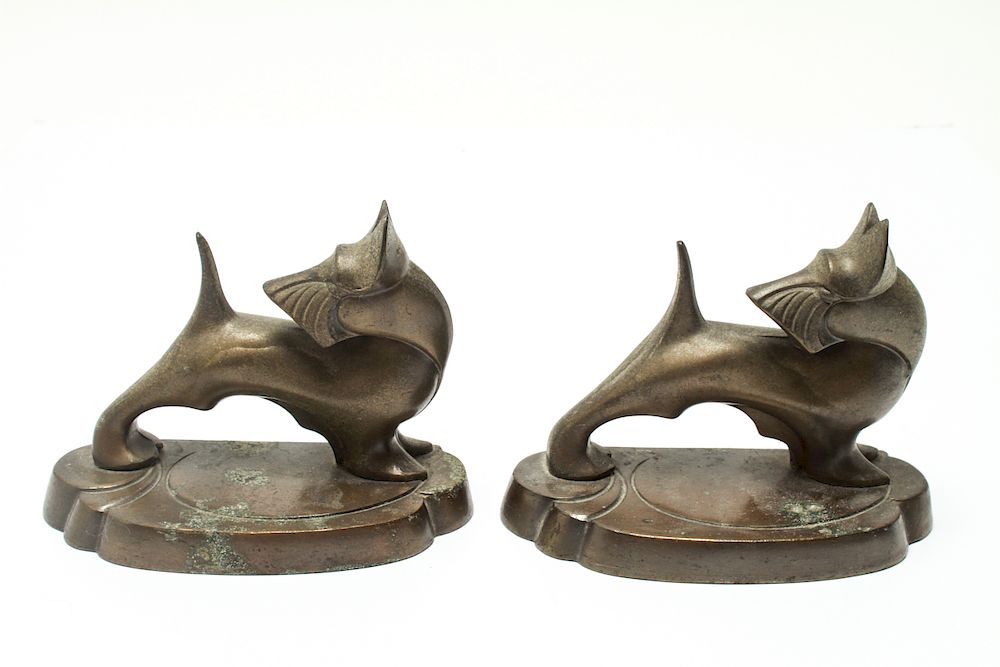 Appraisal: Art Deco Scottish Terrier Cast Metal Bookends Pr Pair of