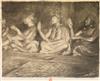 Appraisal: JOHN LA FARGE Samoan Girls Dancing the Seated Siva Dance