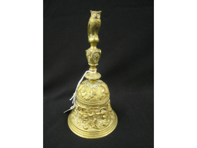 Appraisal: Ornate Brass Bell Owl Finial