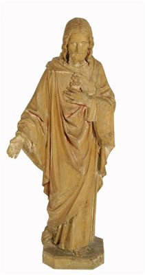 Appraisal: A South German carved limewood figure of Christ with traces