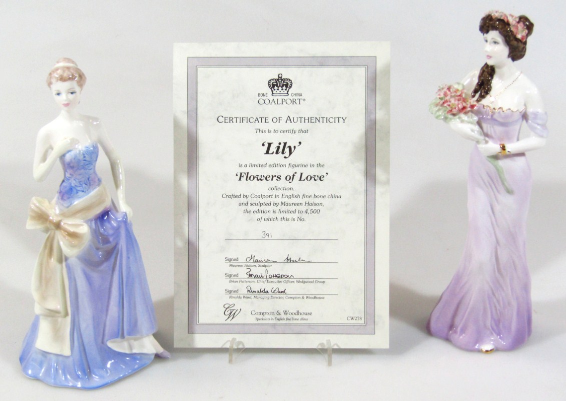 Appraisal: A Coalport limited edition figure Lily with certificate no of