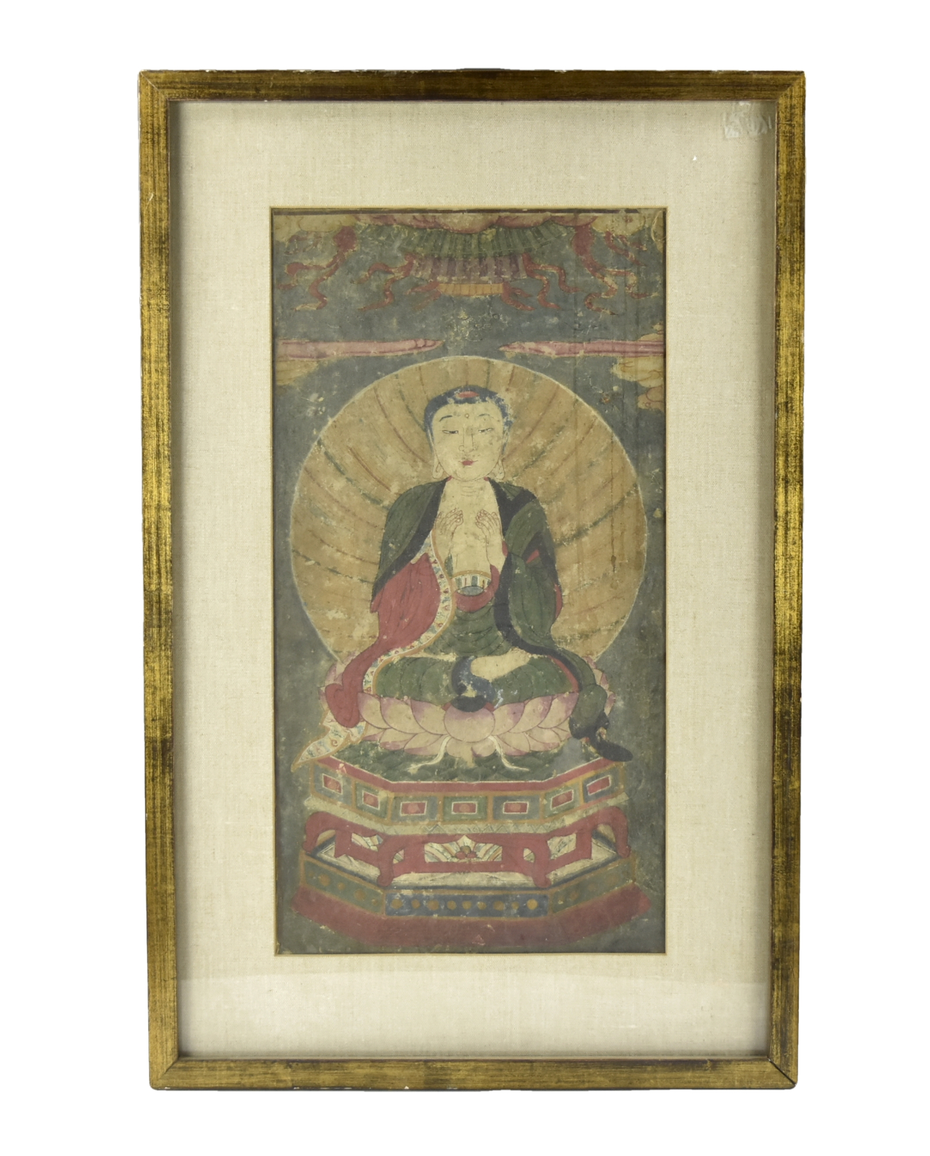 Appraisal: Chinese Ming Dynasty wdepicting a painting of a Buddha in