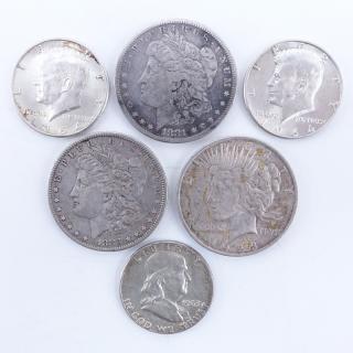 Appraisal: Collection of Six U S Silver Coins Collection of Six