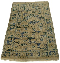 Appraisal: Antique Oushak Rug Moss green blue beige and light brown