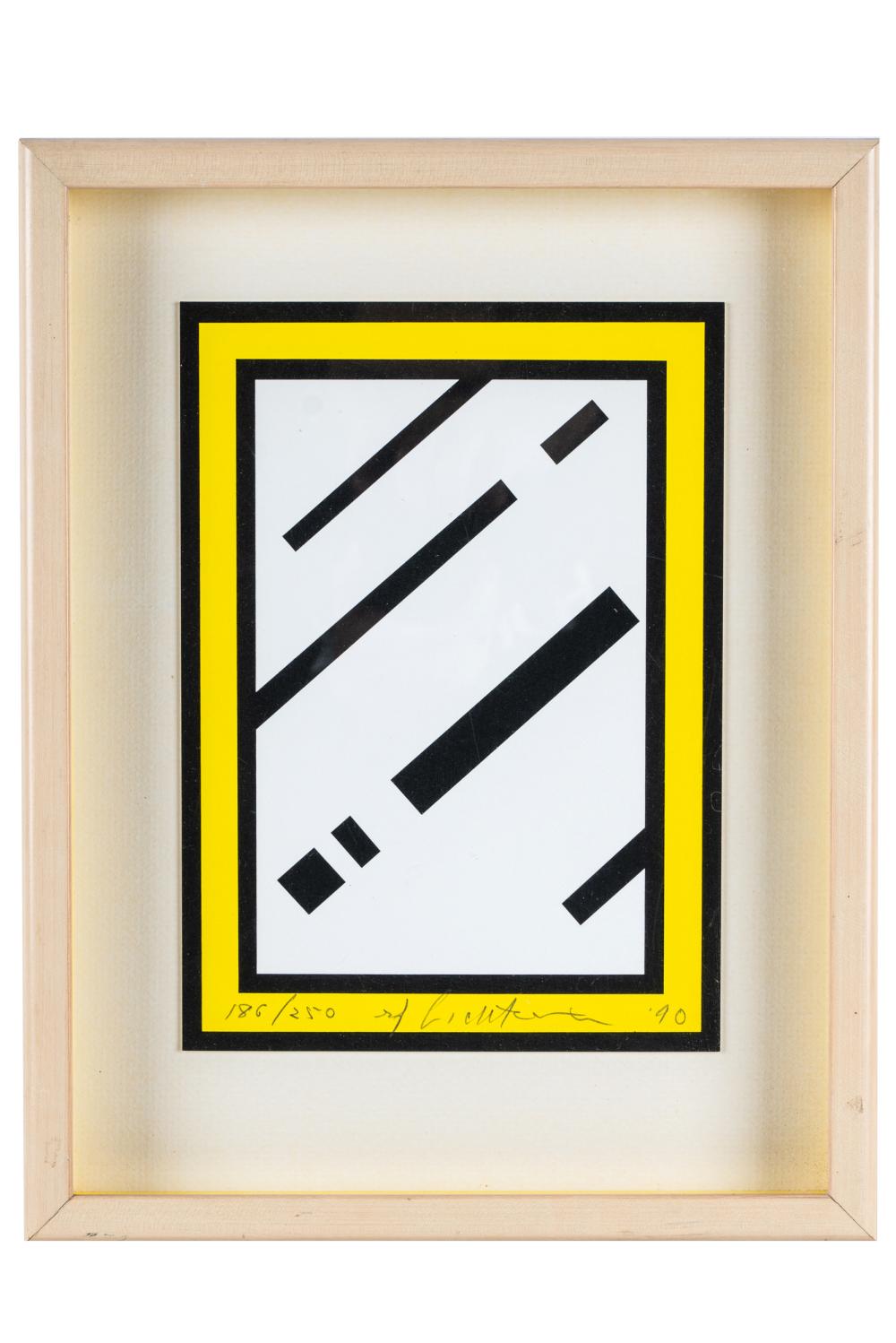 Appraisal: ROY LICHTENSTEIN - MIRROR screenprint on paper artist board pencil