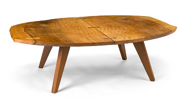 Appraisal: Mira Nakashima American born coffee table circa Persian walnut with