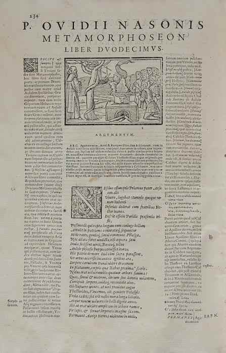 Appraisal: Ovidius Naso Publius Metamorphoseon LIbri XV title with woodcut printer's