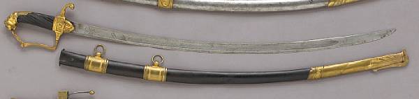 Appraisal: A French First Empire staff officer's saber Curved inch blade