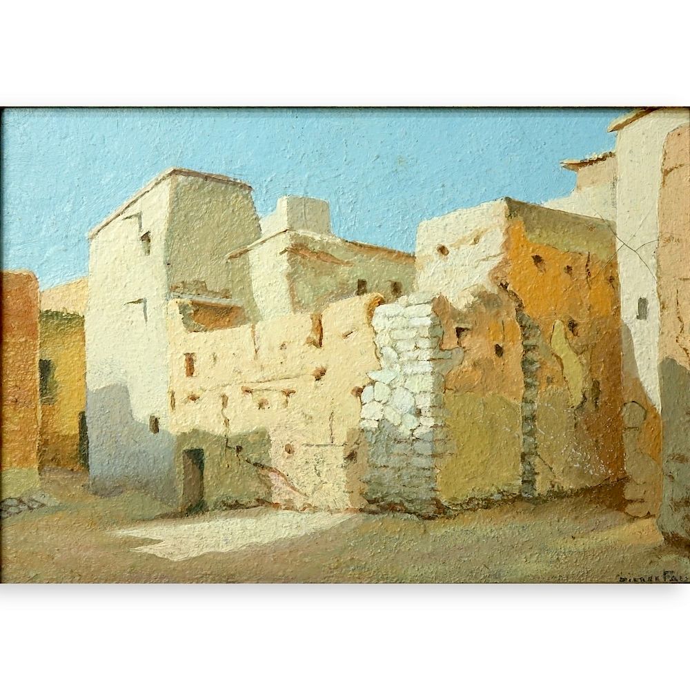 Appraisal: Pierre Fau French - O B Village Scene Pierre Fau