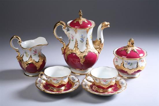 Appraisal: -PIECE MEISSEN PORCELAIN DEMITASSE COFFEE SET late th - early