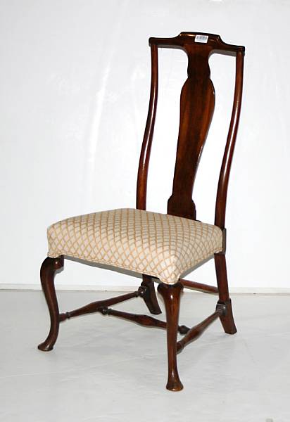 Appraisal: A George I walnut side chair th century height in