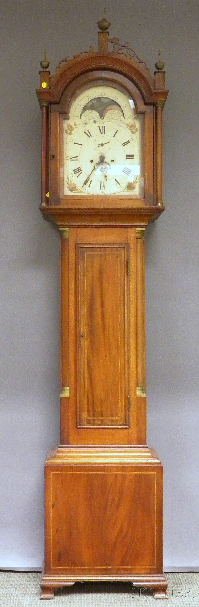 Appraisal: Federal Mahogany Tall Case Clock probably New Hampshire c with