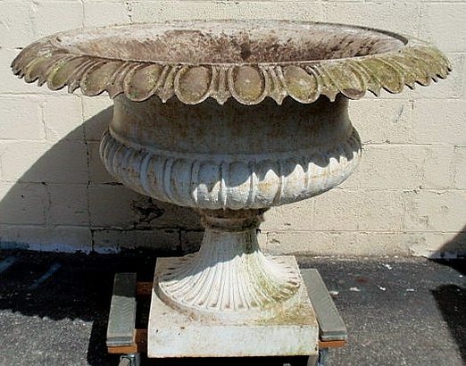 Appraisal: Massive Victorian cast iron planter h x dia