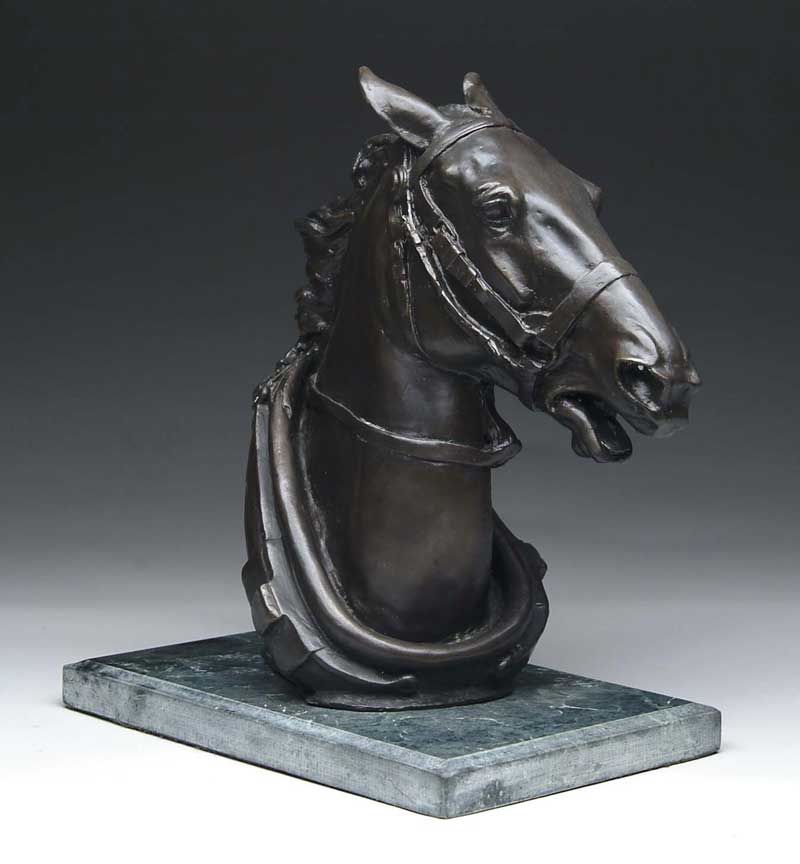 Appraisal: HENRY MERWIN SHRADY American - MODEL OF A HORSES HEAD