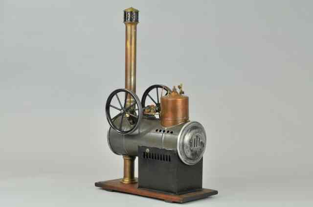 Appraisal: KRAUSS MOHR OVERTYPE STATIONARY ENGINE Germany double flywheels single oscillating