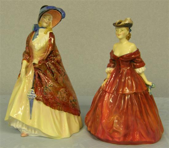 Appraisal: Two Royal Doulton figures 'Vivienne' HN and 'Paisley Shawl' HN